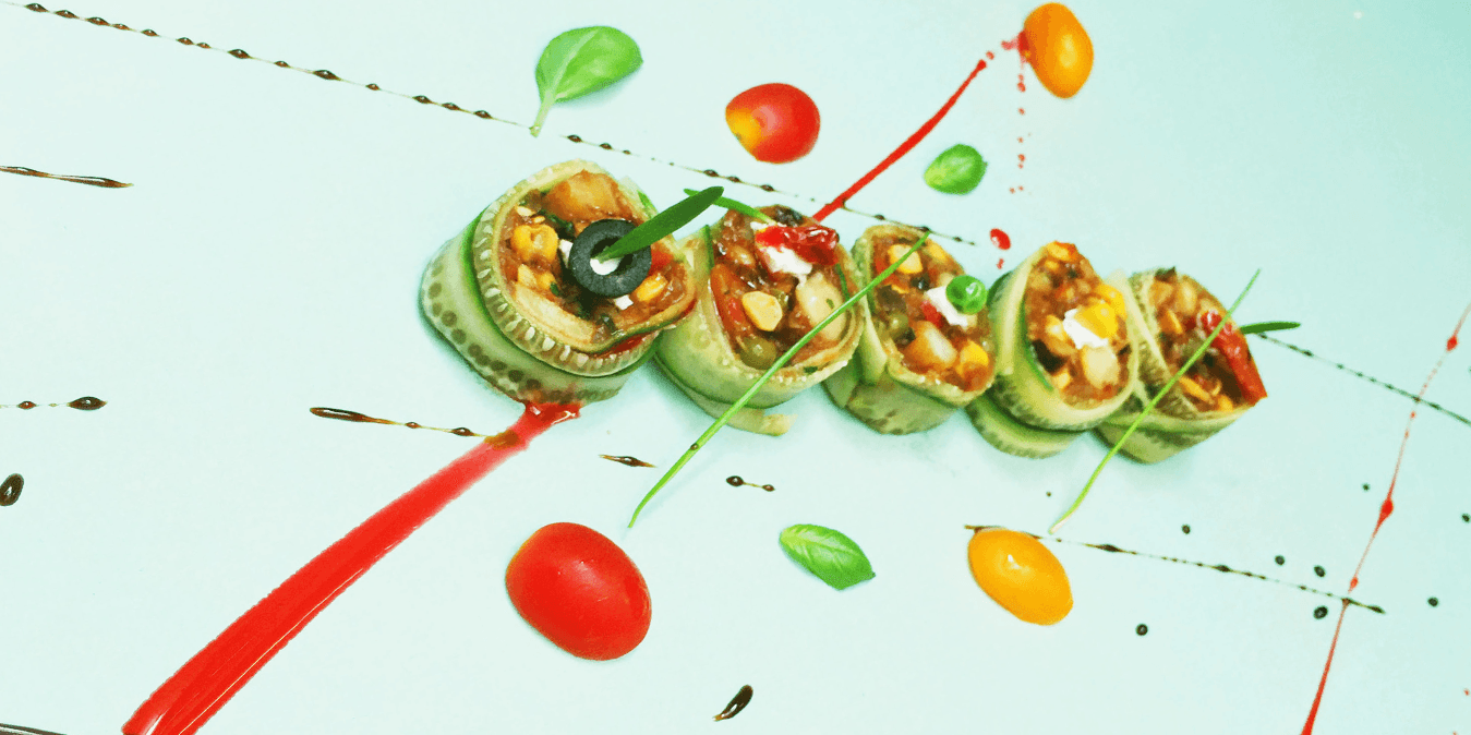 Chef Joe Barza presenting a culinary creation